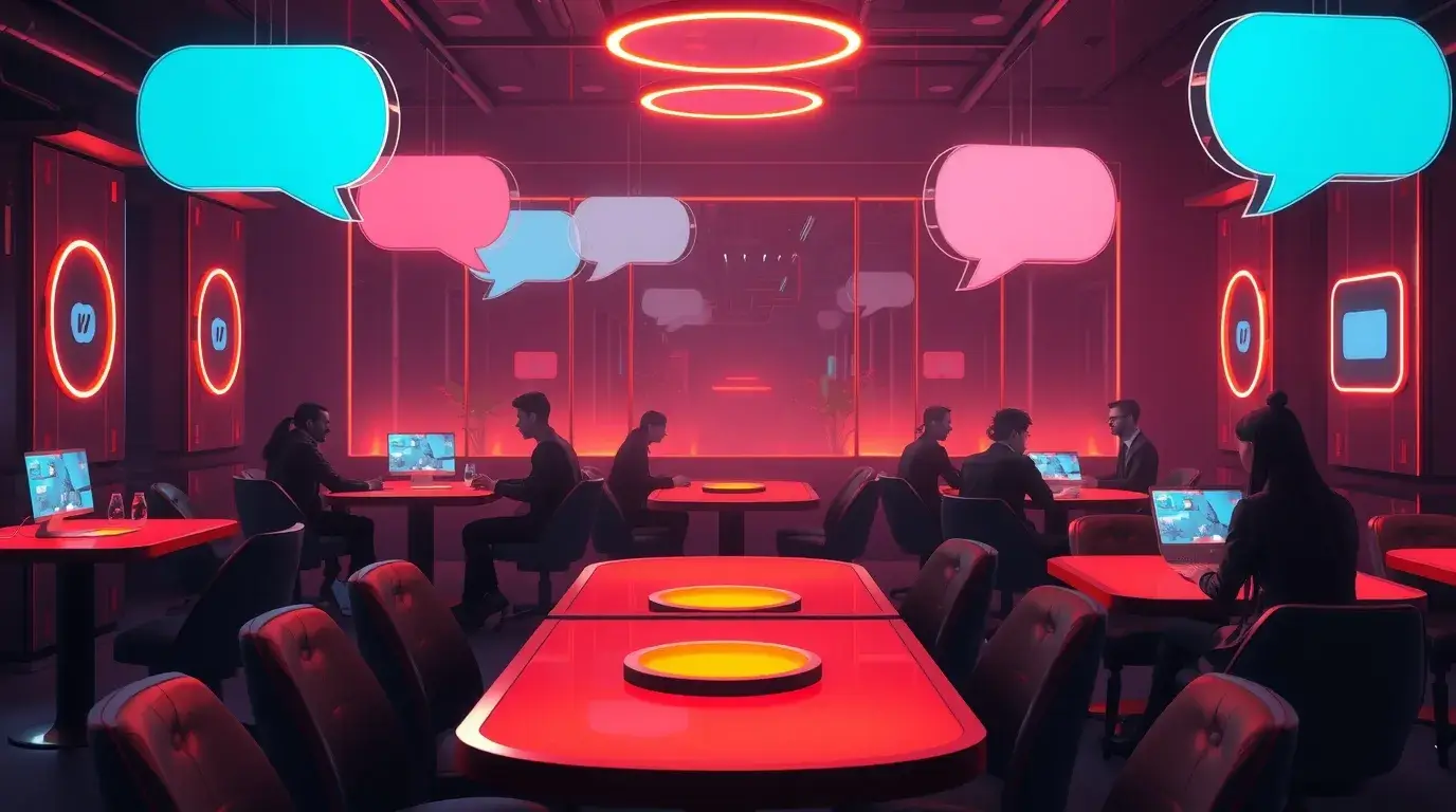 Sosyal oyun alanı, arkadaş grupları için sohbet odaları